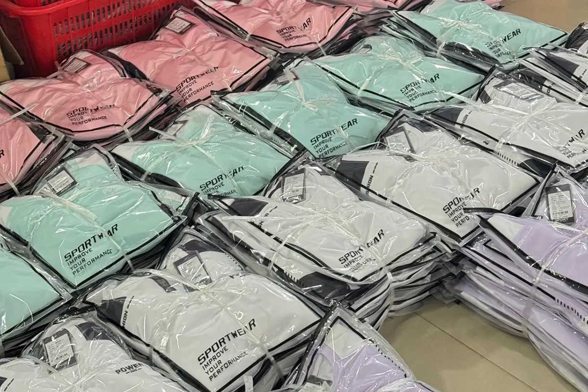 Personalized jerseys sorted into individual player sets